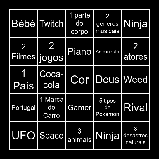 Infinite Craft Bingo Card