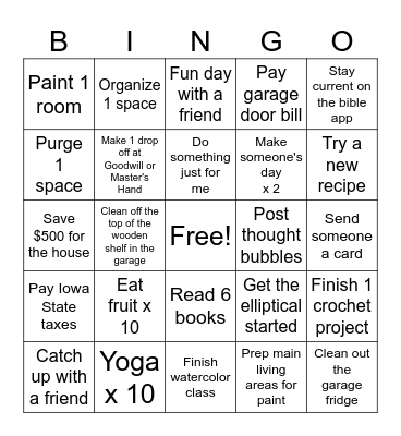 March 2024 Bingo Card