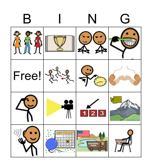 Words of the week Bingo Card