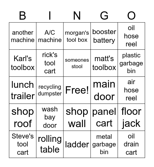 what will Jamie hit bingo Card