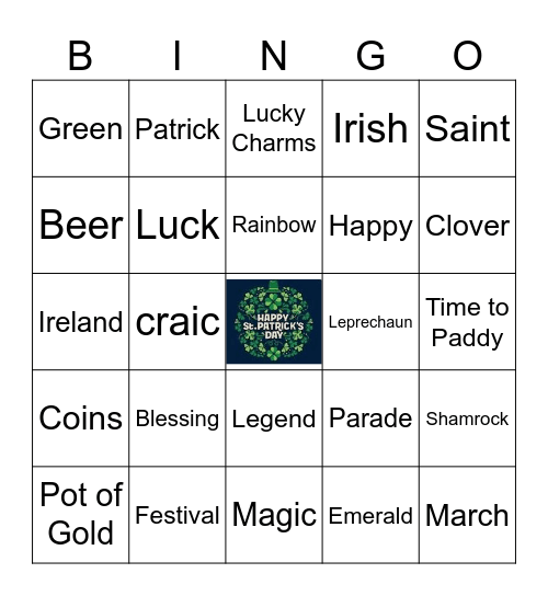 Rehmann's Luck of the Irish Bingo Card