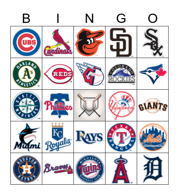 MLB Bingo Card