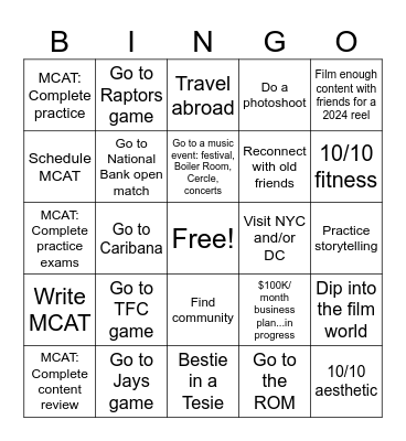 2024 BINGO Card