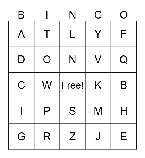 Programming Languages Bingo Card