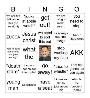 block period bingo Card