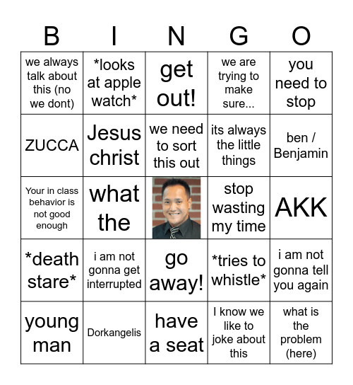 block period bingo Card