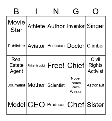 Women's Day Bingo Card