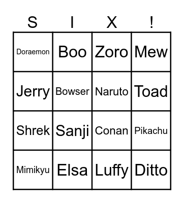 Bingo :) Bingo Card