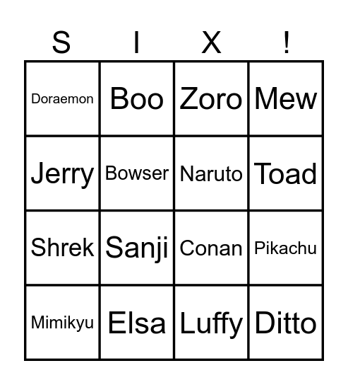 Bingo :) Bingo Card