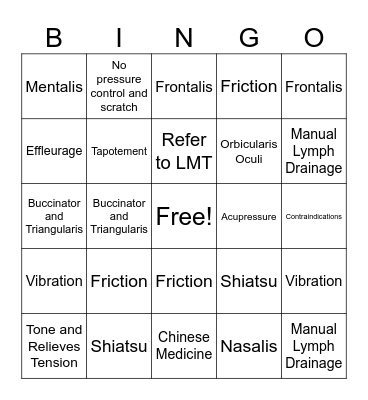 Ch. 9 Bingo Card