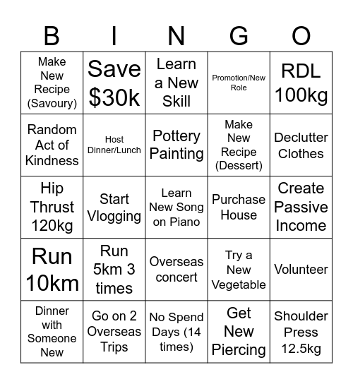 2024 GOALZ Bingo Card