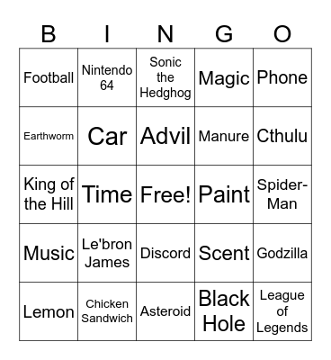 Infinite Craft Bingo Card