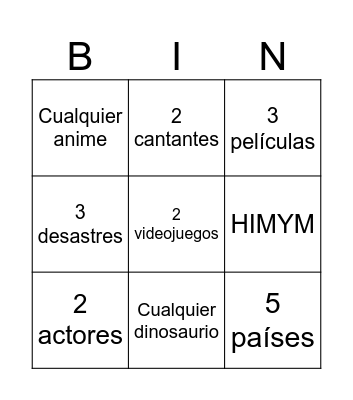 Infinite Craft #1 Bingo Card