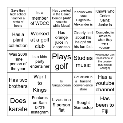 Find someone who... UAIC Edition! Bingo Card