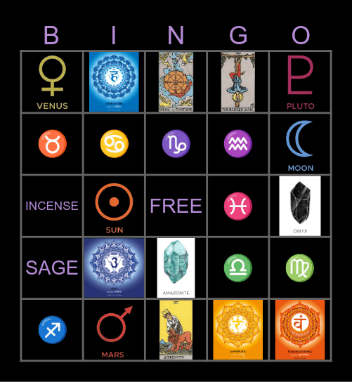 QUARTZ WOO WOO Bingo Card