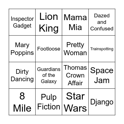 Music Bingo Card