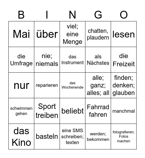 Unit 3 - p. 239 Bingo Card