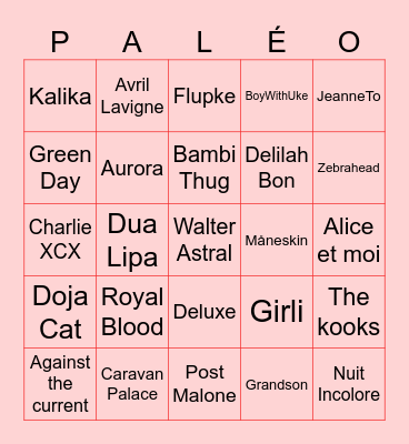 PaléoBingo 2024 Bingo Card