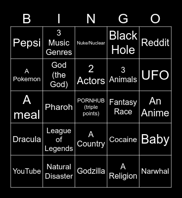 Infinite Craft Bingo Card