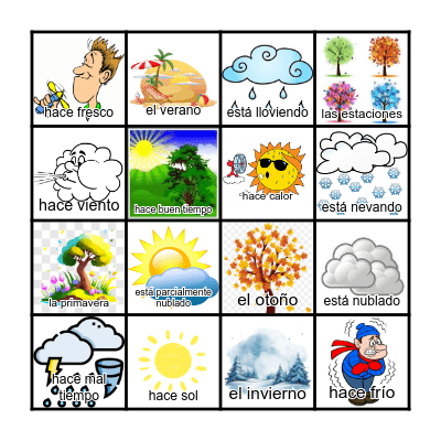 Loteria: Las Estaciones Bingo Card