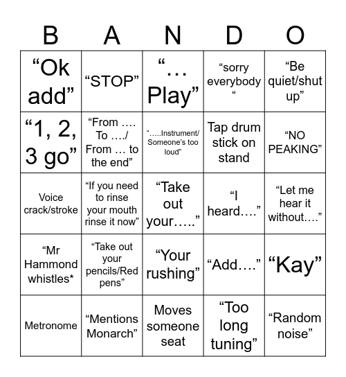 Mr Hammond Bingo Card 2 Bingo Card mr-hammond-bingo-card-2-bingo-card