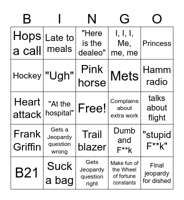Blingo Bingo Card