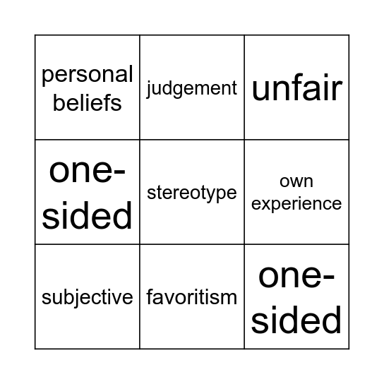 B I N G O Bingo Card