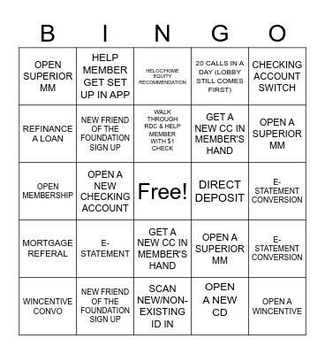 BINGO Card