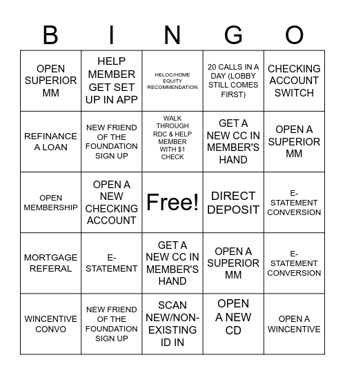 BINGO Card