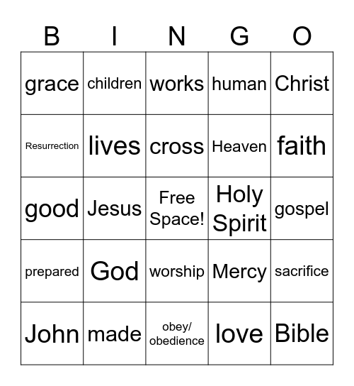 March 17, 2024 Bingo Card