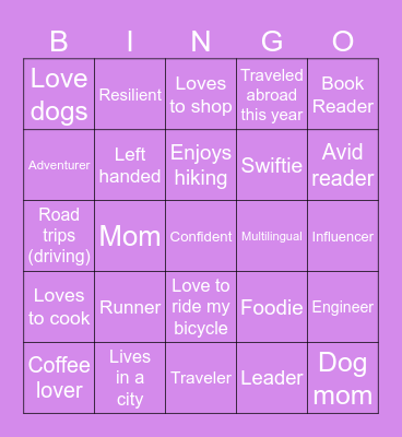 International Women's Day Bingo Card