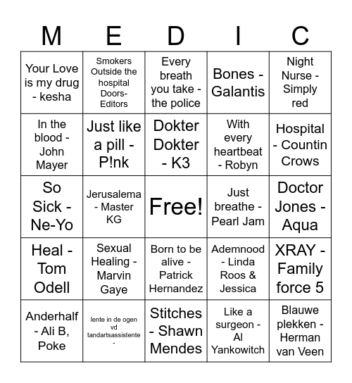 Ronde 3 Bingo Card