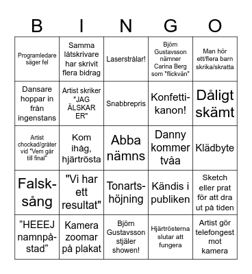 Mello 2024 Bingo Card