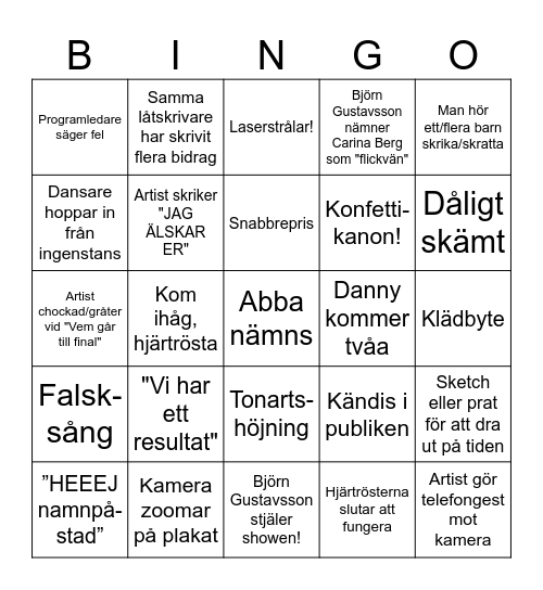 Mello 2024 Bingo Card