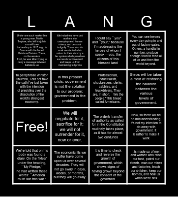 Awesome Amazing AP Lang Bingo Card