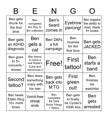 2024 Bingo Card