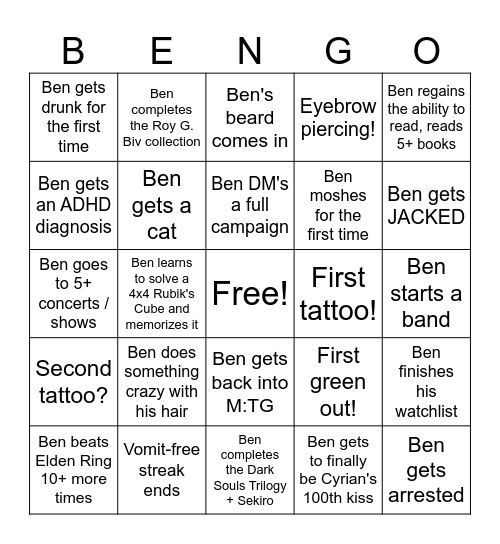 2024 Bingo Card