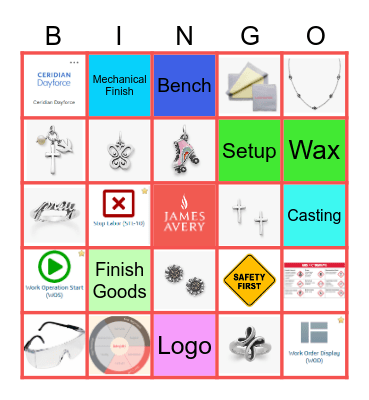 James Avery Bingo Card
