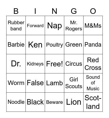 March Trivia Bingo Card