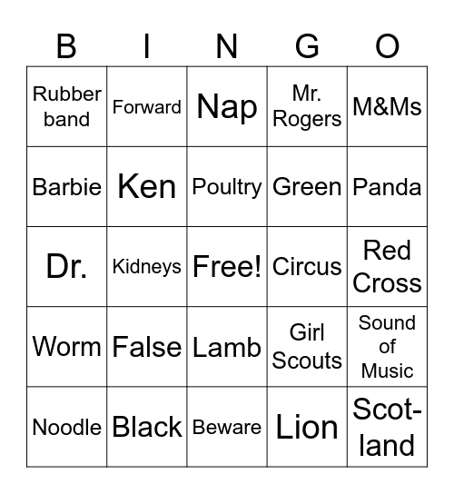 March Trivia Bingo Card