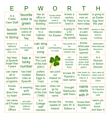 Find someone who... Bingo Card