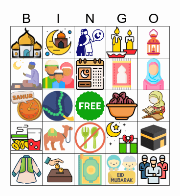 RAMADAN Bingo Card
