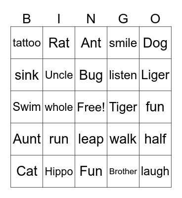 Fascinating Facts Bingo Card