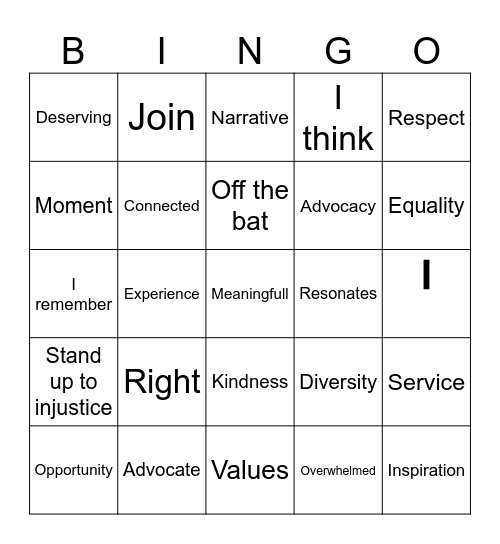 Meghan Markle Bullshit Bingo Card