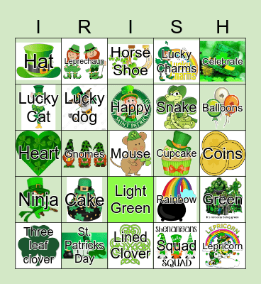 Happy St. Patricks Day Bingo Card