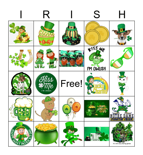 Happy St. Patricks Day Bingo Card