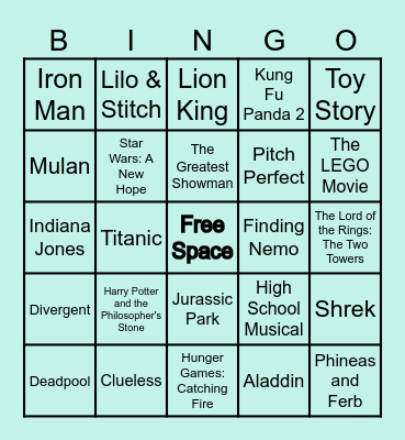 MOVIE Bingo Card