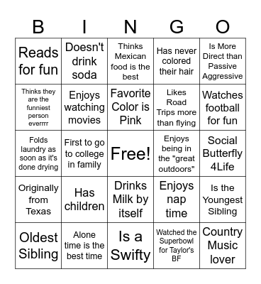 WRG East Texas Bingo Card