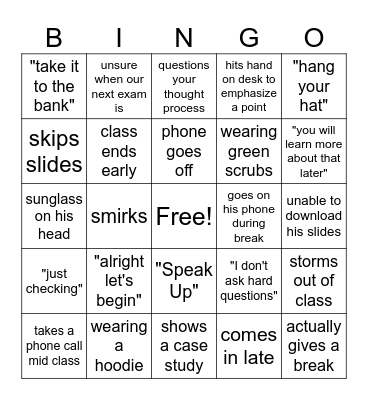 Dr. Rezzz Reyzelman Bingo Card