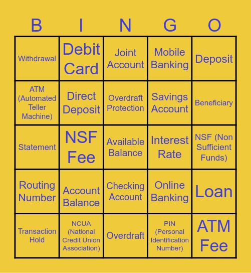 Checking Lingo Bingo Card